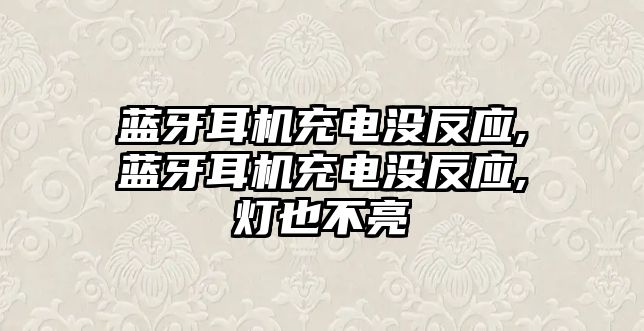 藍(lán)牙耳機(jī)充電沒(méi)反應(yīng),藍(lán)牙耳機(jī)充電沒(méi)反應(yīng),燈也不亮