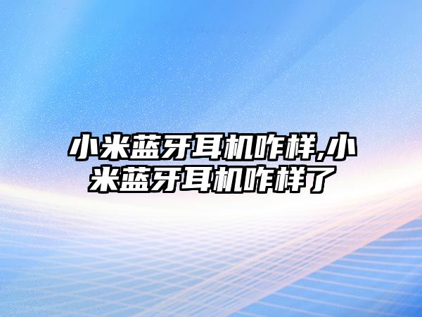 小米藍(lán)牙耳機(jī)咋樣,小米藍(lán)牙耳機(jī)咋樣了