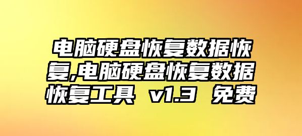 電腦硬盤恢復(fù)數(shù)據(jù)恢復(fù),電腦硬盤恢復(fù)數(shù)據(jù)恢復(fù)工具 v1.3 免費